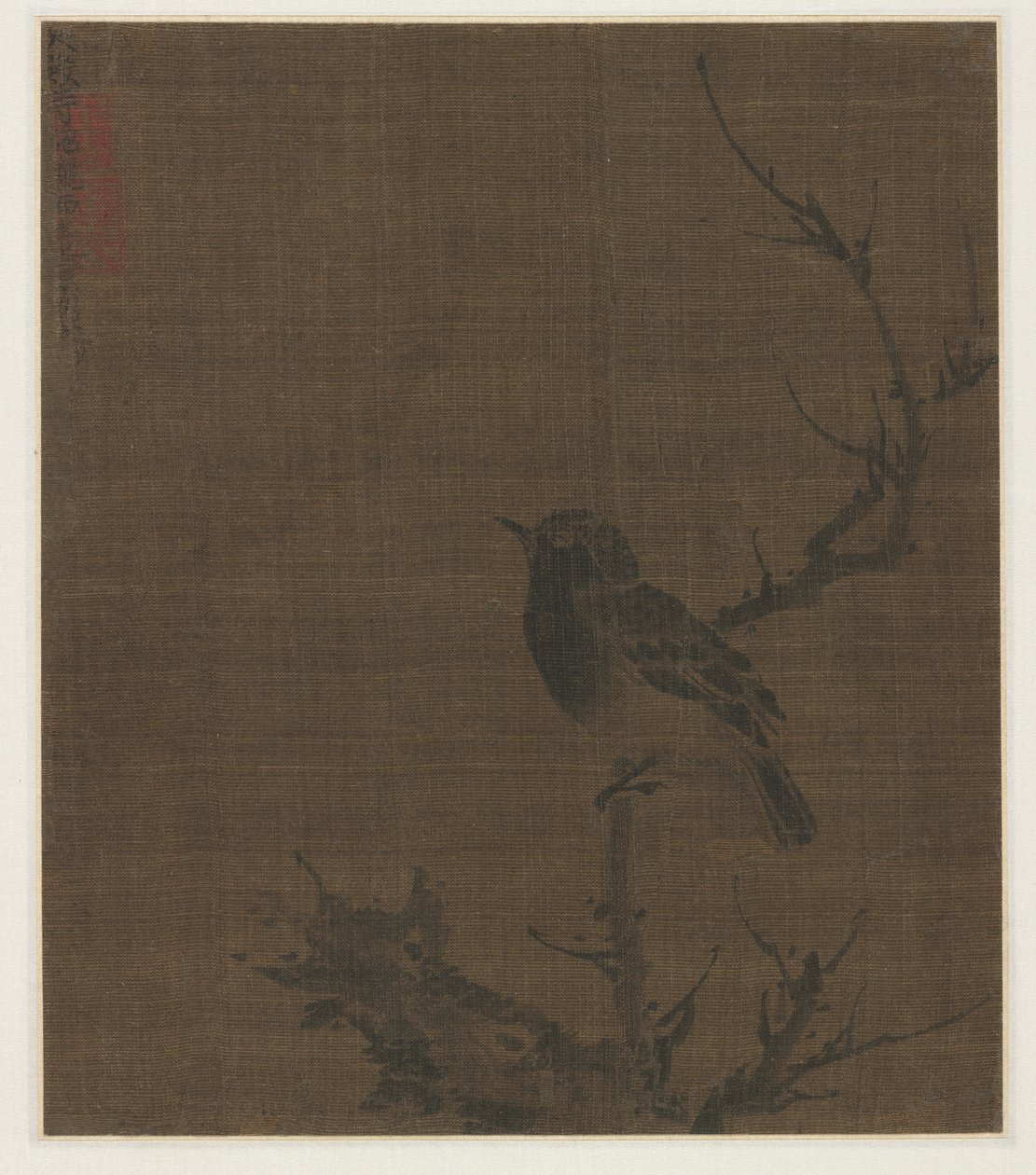 Sovende fugl på en Prunus-gren, 1400-tallet. av Bian Wenjin