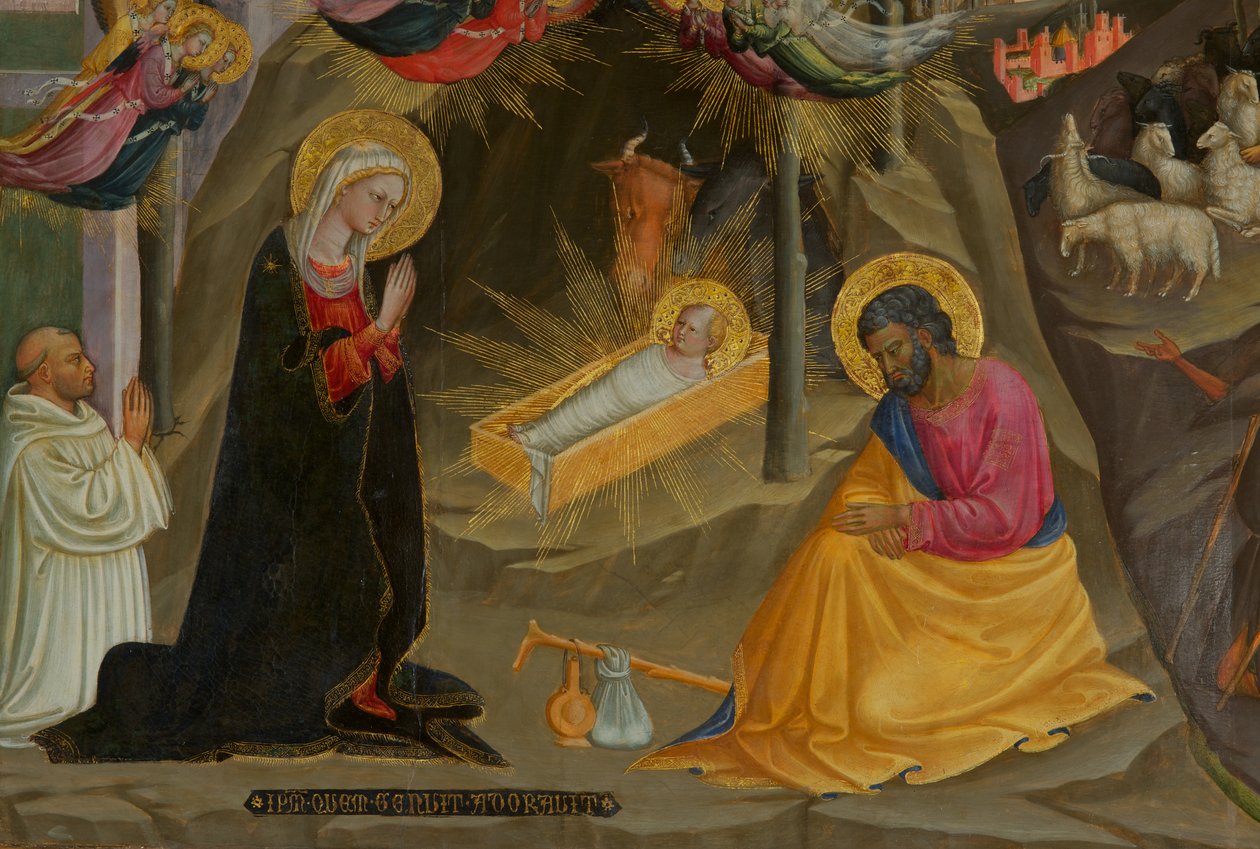 Detalj fra Nativity (tempera på tre) av Bicci di Lorenzo