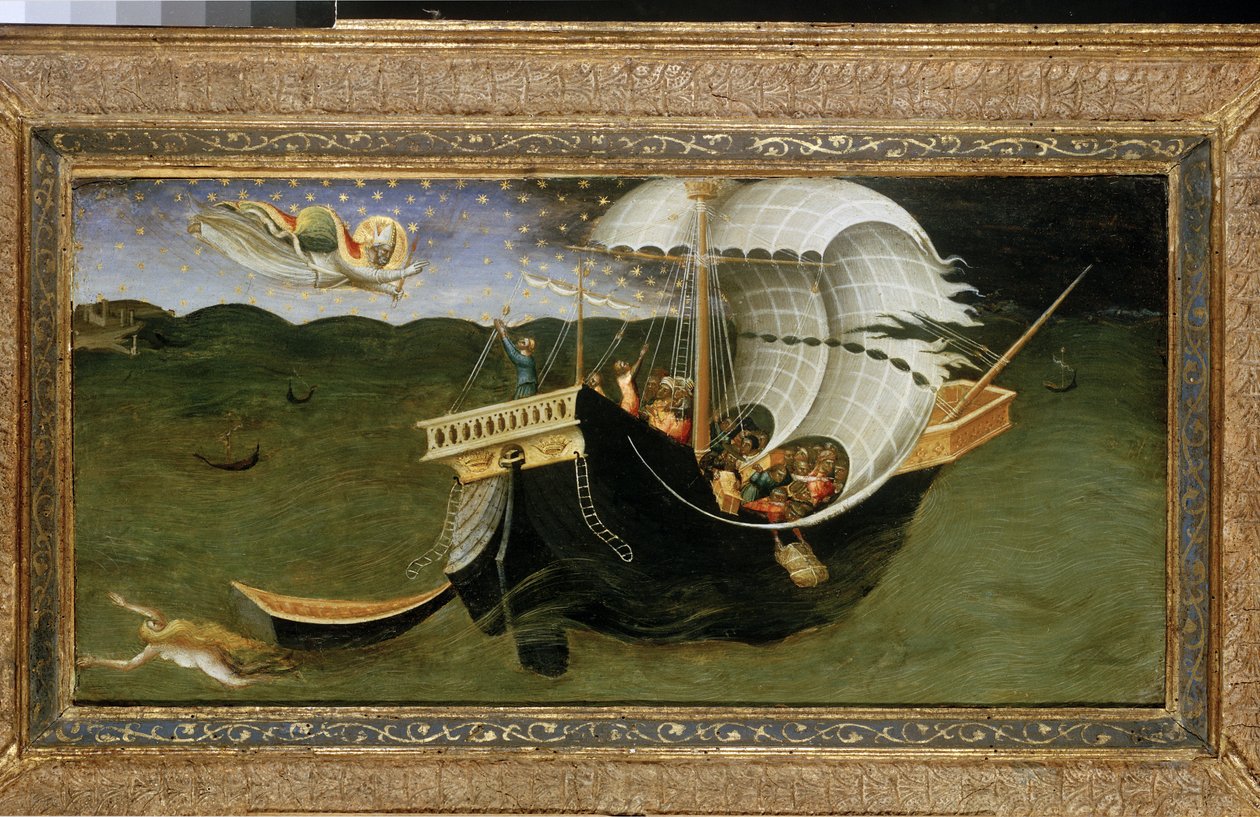 St. Nicholas irettesetter stormen av Bicci di Lorenzo
