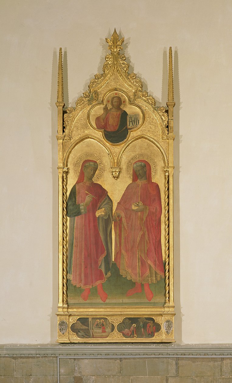 SS. Cosmas and Damian, 1429 (tempera og bladgull på panel) av Bicci di Lorenzo