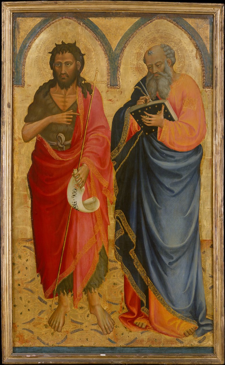 Heilige Johannes der Täufer und Matthäus av Bicci di Lorenzo