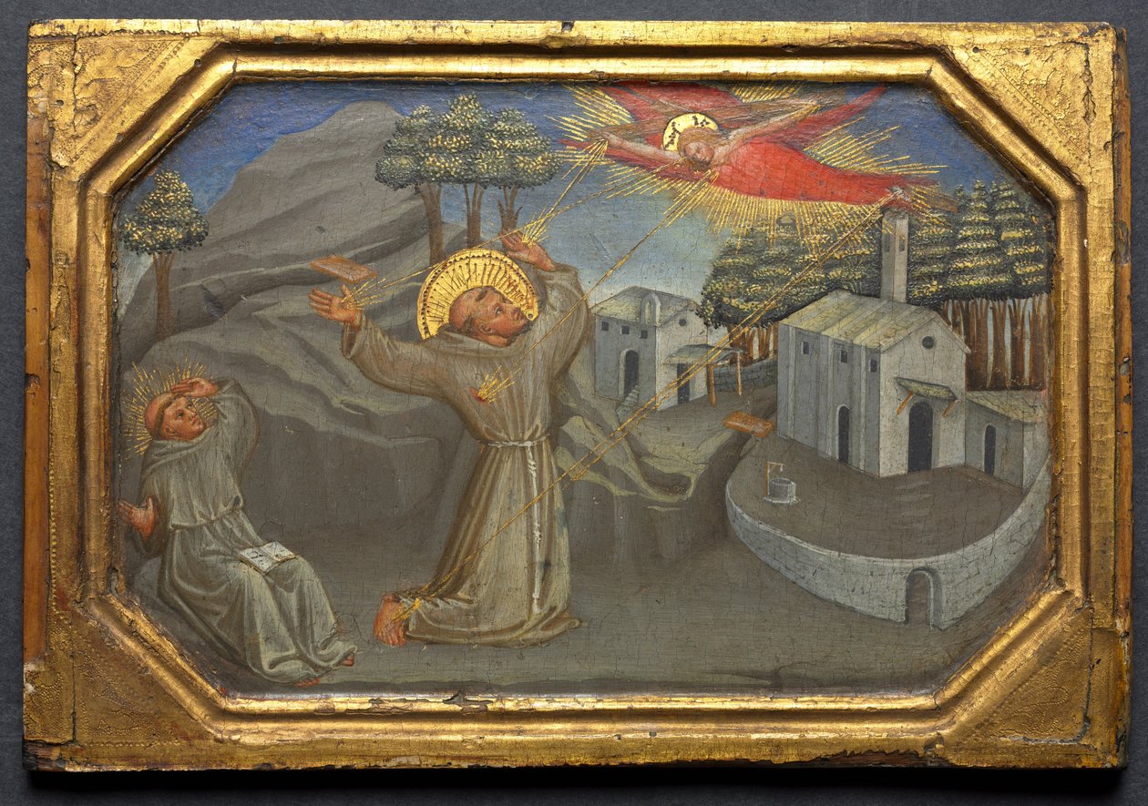St. Frans av Assisi mottar Stigmata, ca. 1430 (tempera og gull på tre) av Bicci di Lorenzo