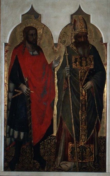 St. Julian og St. Zenobius (tempera på panel) av Bicci di Lorenzo