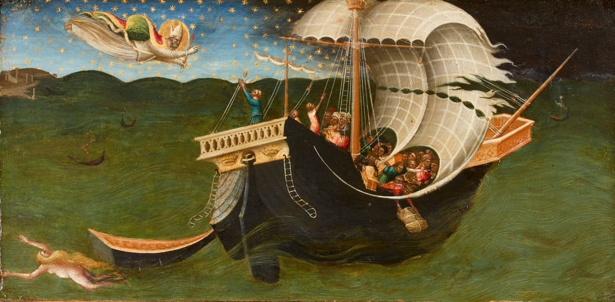 St Nicholas av Bari forviste stormen, 1433-1435 av Bicci di Lorenzo