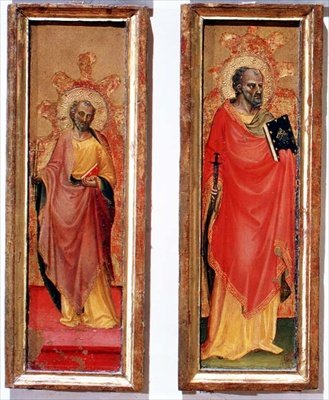 To hellige apostler (tempera på panel) av Bicci di Lorenzo