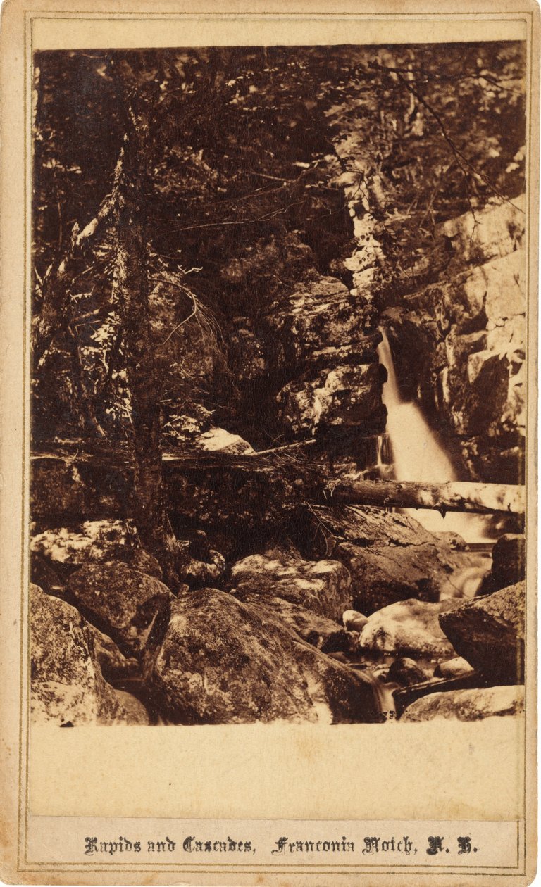 Rapids and Cascades, Franconia Notch, New Hampshire, 1860-tallet. av Bierstadt Brothers