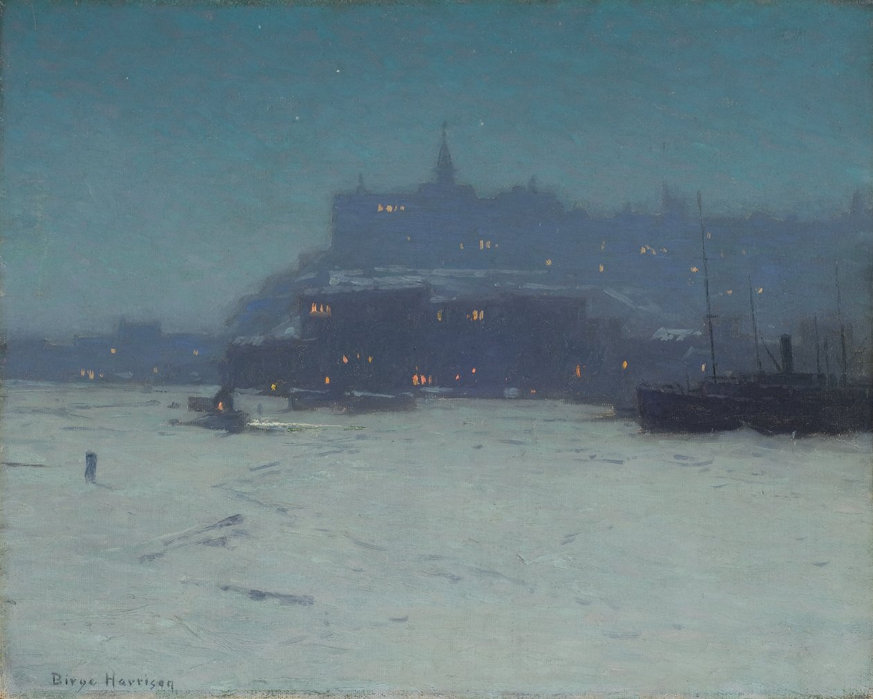 Quebec fra havnen, ca. 1910 av Lowell Birge Harrison