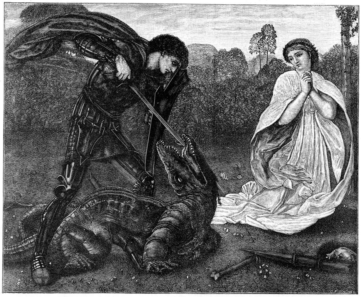 St George og dragen, 1930-tallet. av Birket Foster