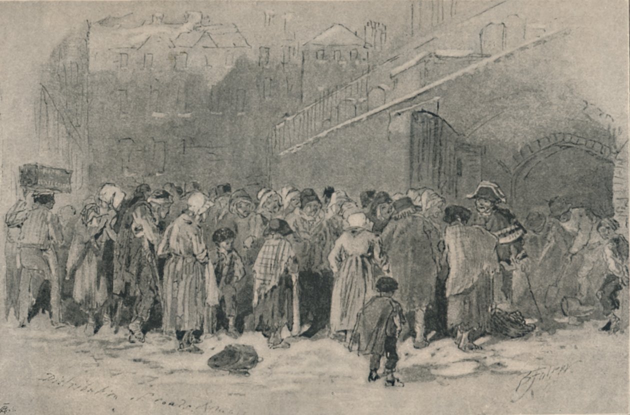 The Distribution of Coals, midten av slutten av 1800-tallet. av Birket Foster