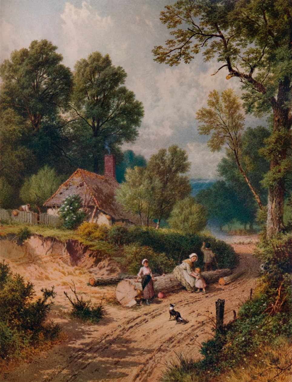 The Green Lane, 1800-tallet, 1935 av Birket Foster