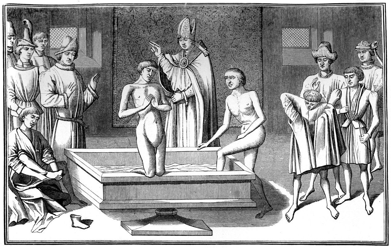 Dåp, 1400-tallet 1849. av Bisson and Cottard
