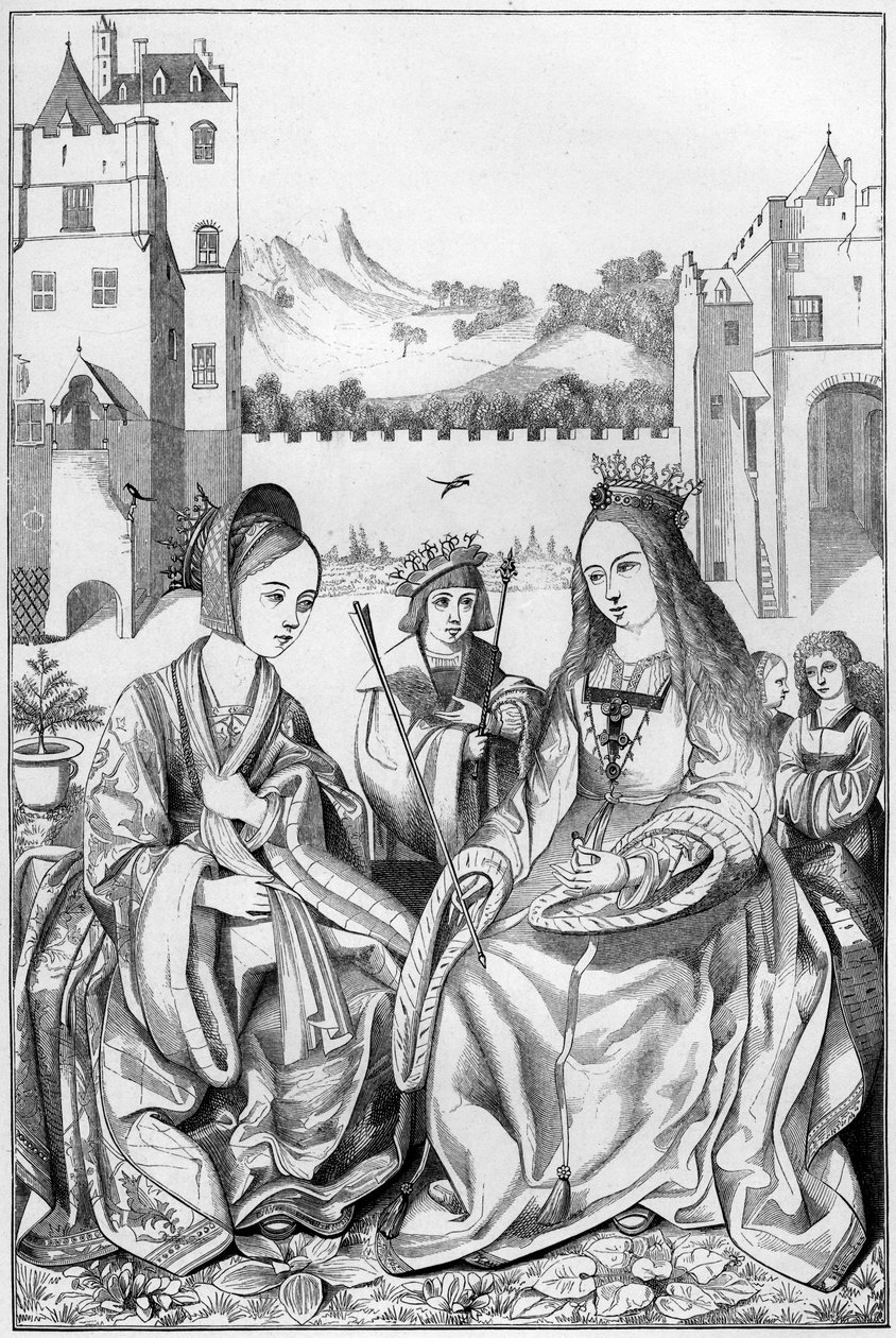 Saint Catherine of Alexandria, 1400-tallet 1849. av Bisson and Cottard
