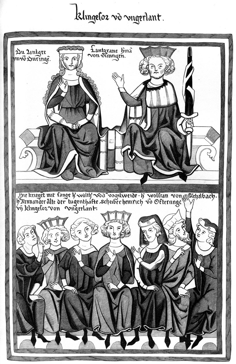 Kongressen i Wartburg, 1400-tallet 1849. av Bisson and Cottard