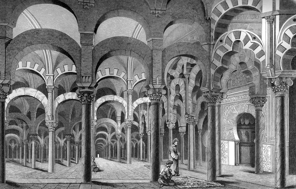 The Mezquita, Cordoba, Spania, 1849. av Bisson and Cottard