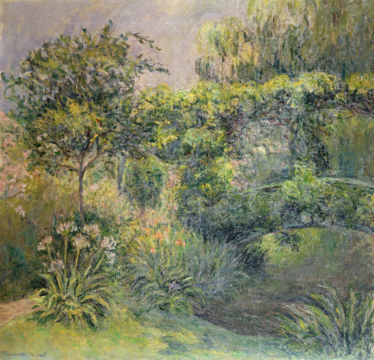 Bro ved Giverny Gardens av Blanche Hoschede Monet