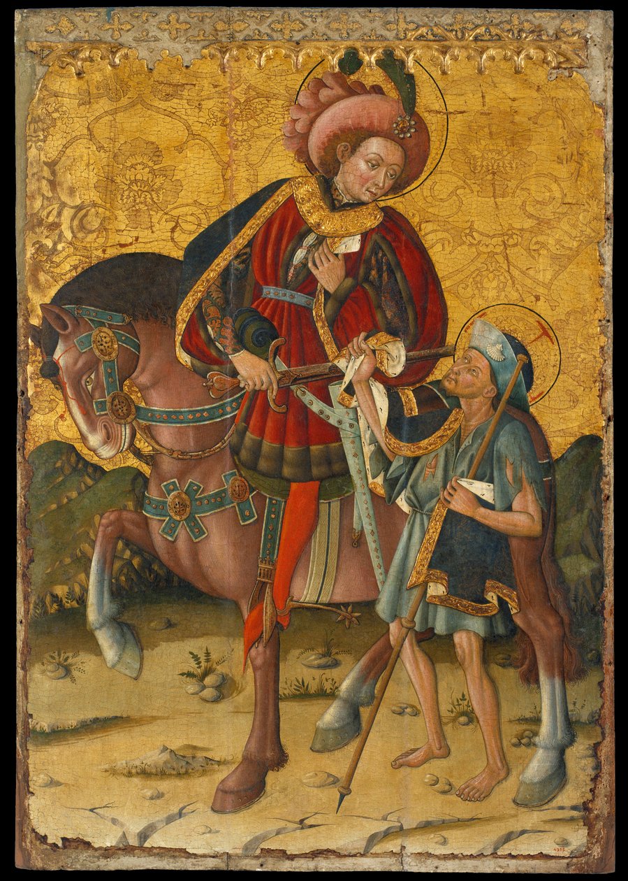 Saint Martin deler kappen sin av Blasco de Granen