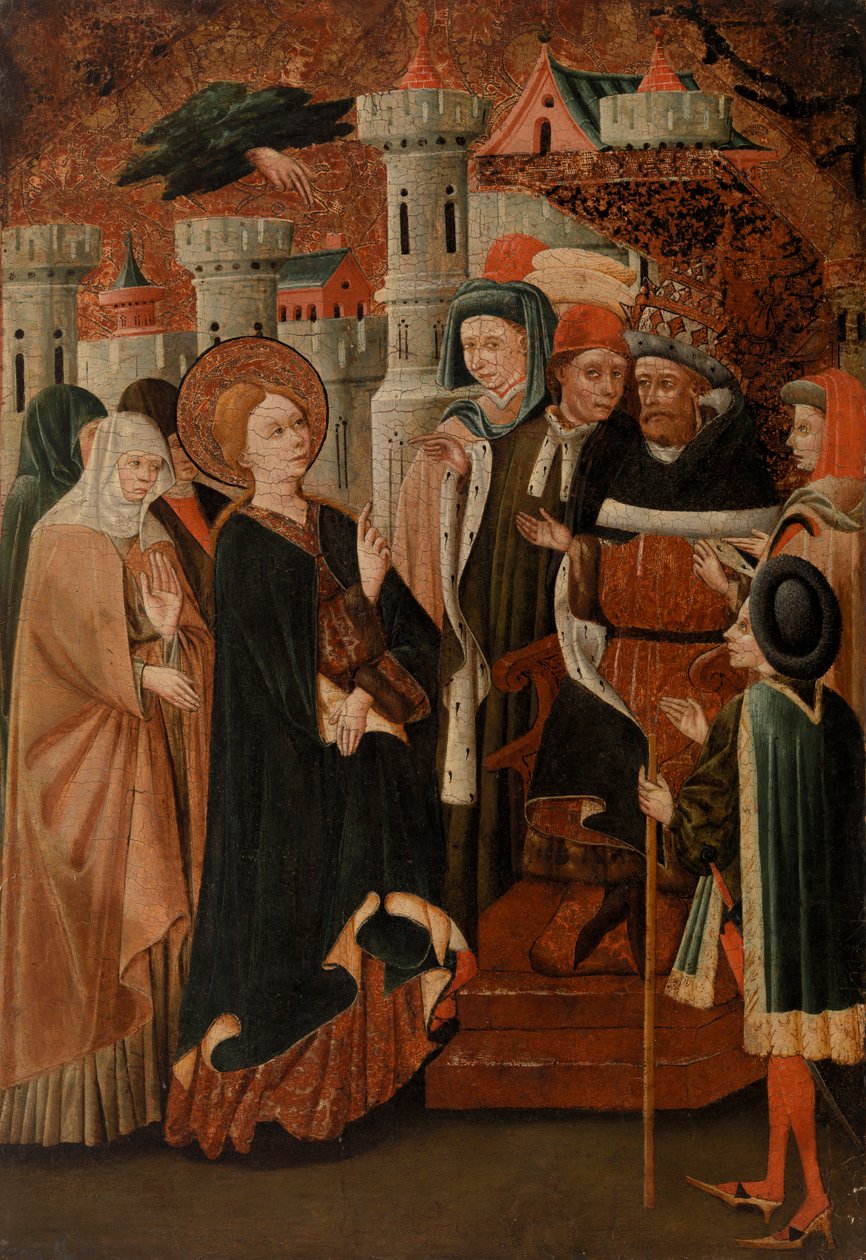 Den hellige Katarina av Siena før pave Gregor XI av Blasco de Granen