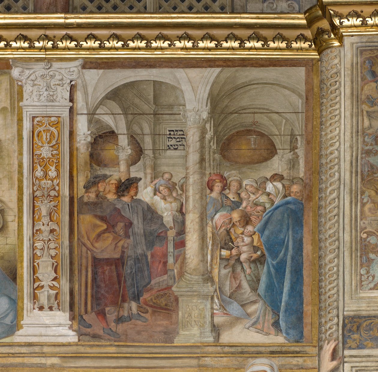 Central Aave, Fourth North Span, Circumcision, Boccaccio Boccaccino 1516-17 av Boccaccio Boccaccino
