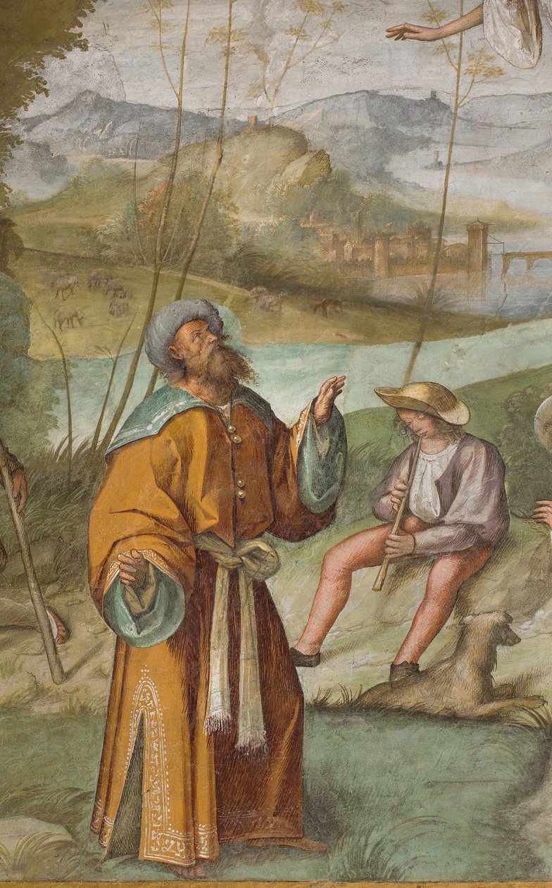 Central Aisle, First North Span, kunngjøring til Gioacchino, Boccaccio Boccaccino 1514-15, detalj av Boccaccio Boccaccino