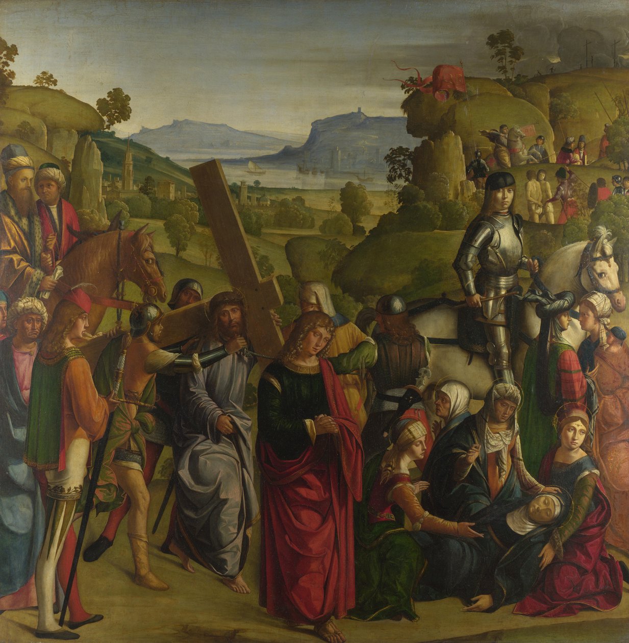 Kristus som bærer korset og Jomfru Maria Swooning, ca. 1501 av Boccaccio Boccaccino