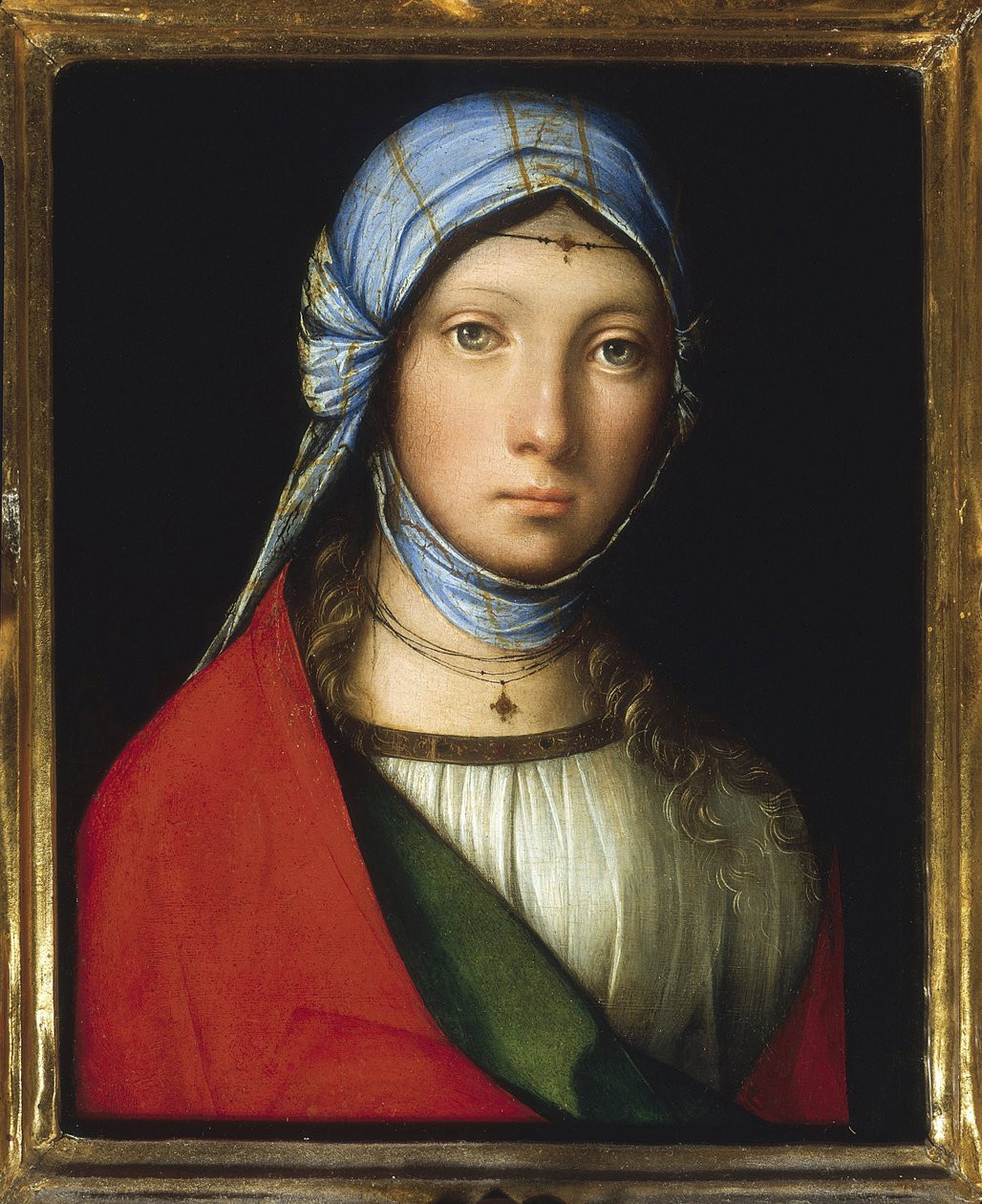 Gitane - Sigøynerjente - Boccaccino, Boccaccio (1468-1525) - ca. 1505 - Olje på tre - 24x19 - Galleri Uffizi, Firenze av Boccaccio Boccaccino