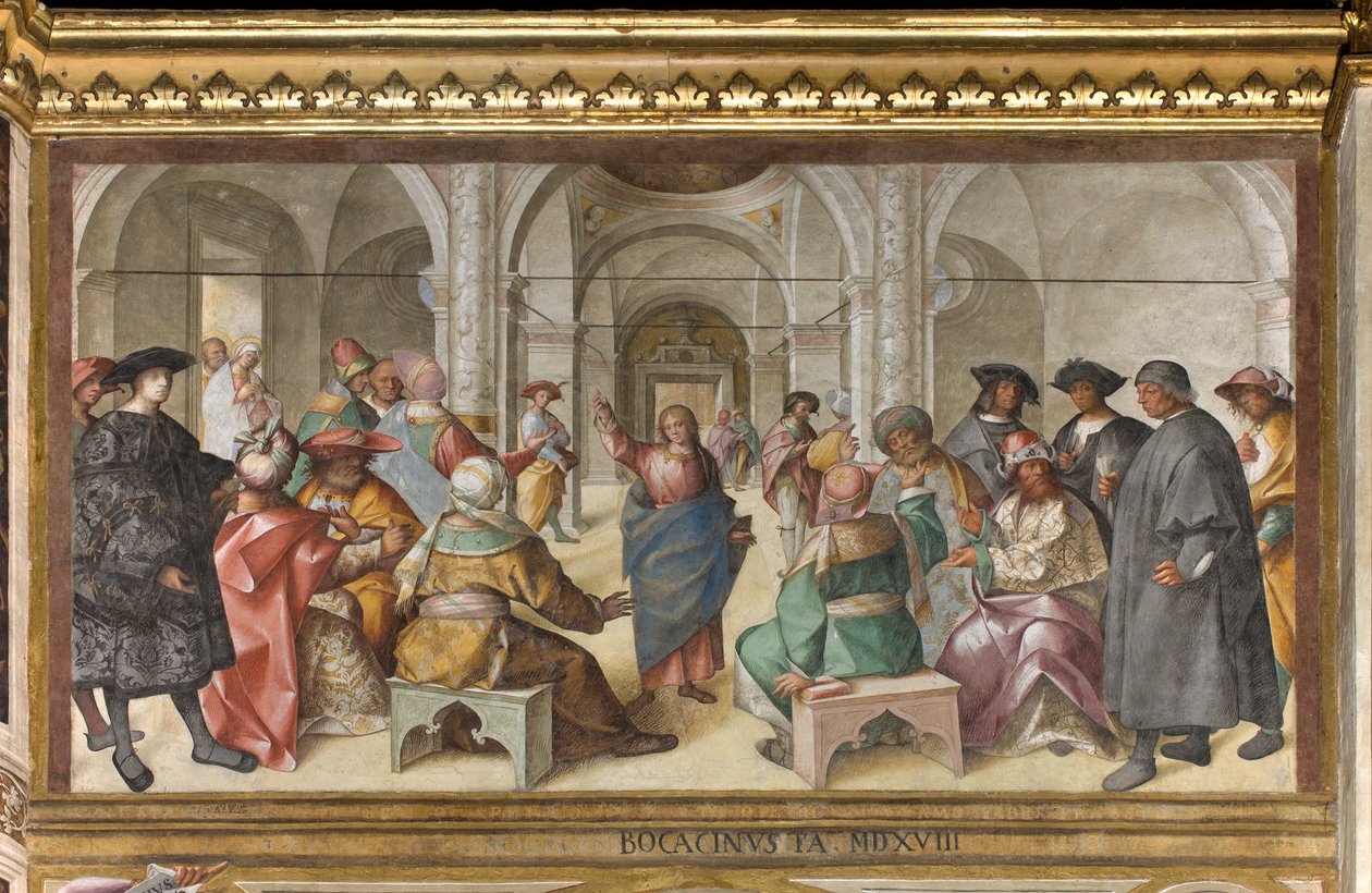 Presbytery, Eightth North Span, Dispute of Jesus, Boccaccio Boccaccino av Boccaccio Boccaccino