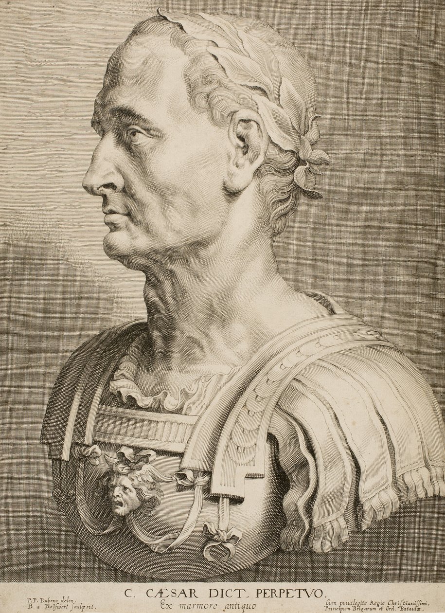 Julius Caesar, evig diktator, fra tolv kjente greske og romerske menn, ca. 1633 av Boetius Adams Bolswert