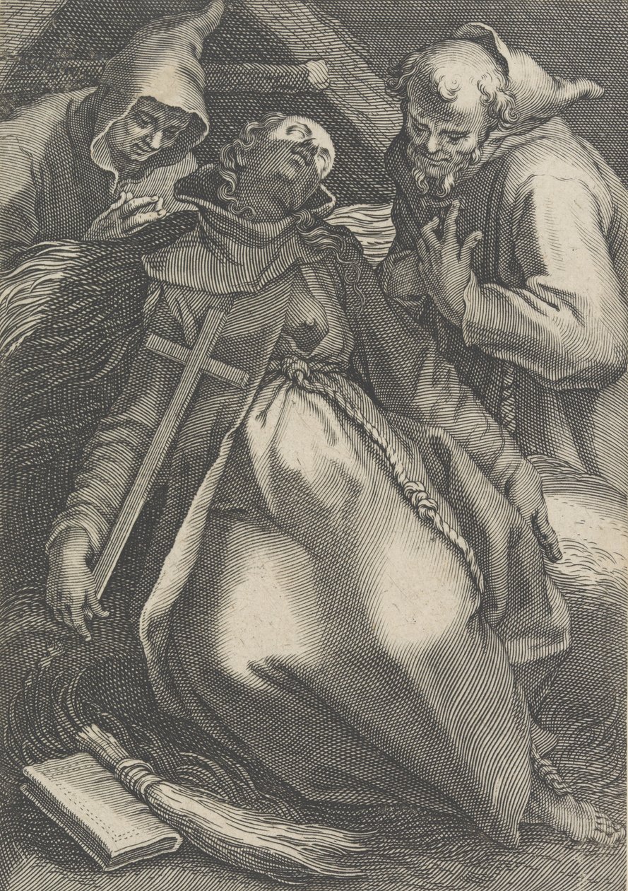 Sancta Euphrolyna, fra serien Female Eremitter, 1600-1633 av Boetius Adams Bolswert