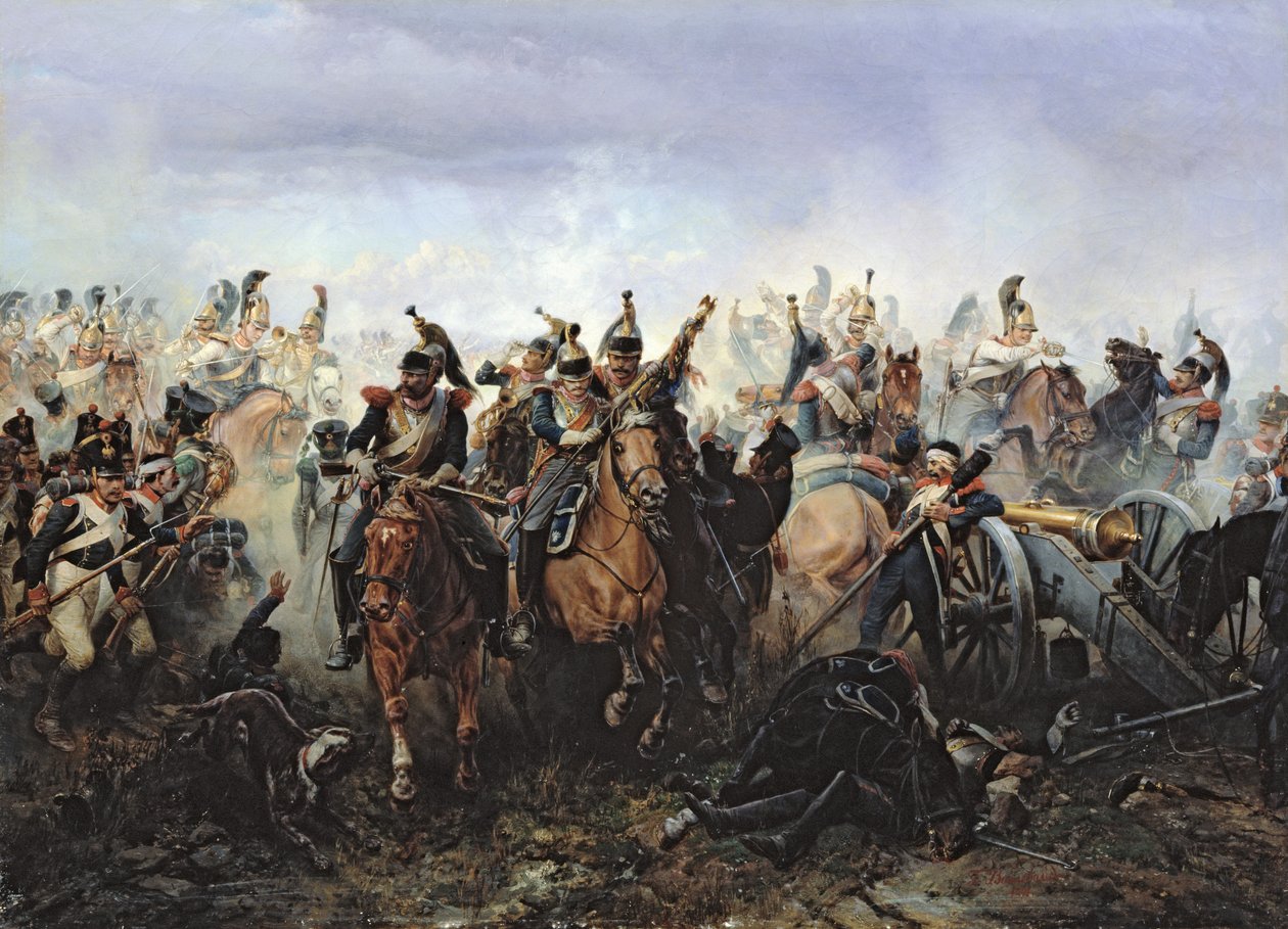 Slaget ved La Fere-Champenoise, 25. mars 1814, 1891 av Bogdan Willewalde