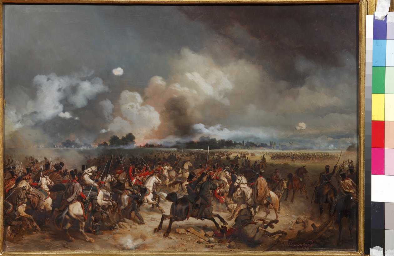 Husarenes angrep under stormingen av Warszawa (Polen) i september 1831 (opprøret i november 1830 eller den polsk-russiske krigen 1830-1831) - Husarene på angrepet under stormingen av Warszawa i september 1831, av Willewalde, Gottfried (Bogda av Bogdan Willewalde