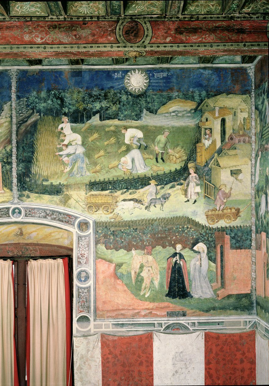 August måned, ca. 1400 av Bohemian School