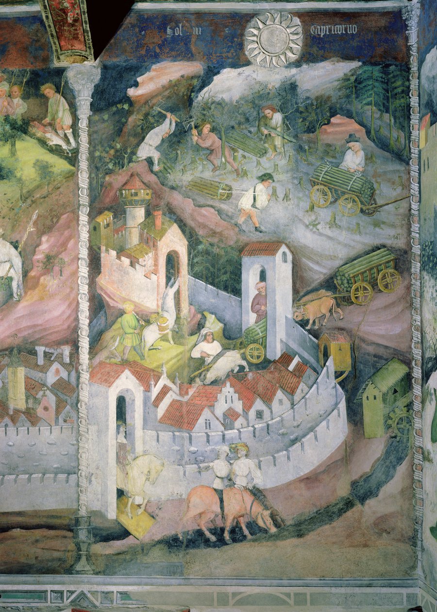 Desember måned, ca. 1400 av Bohemian School