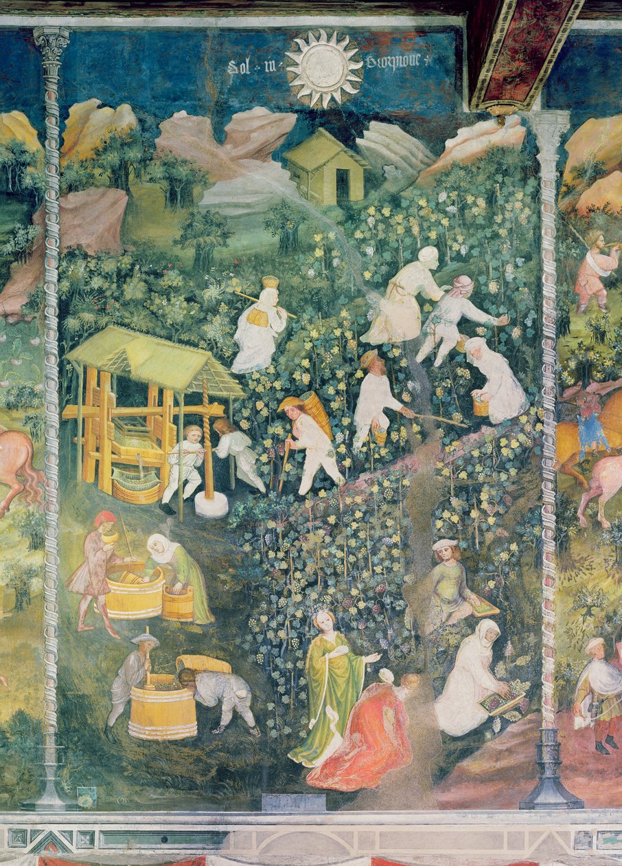 Oktober måned, ca. 1400 av Bohemian School