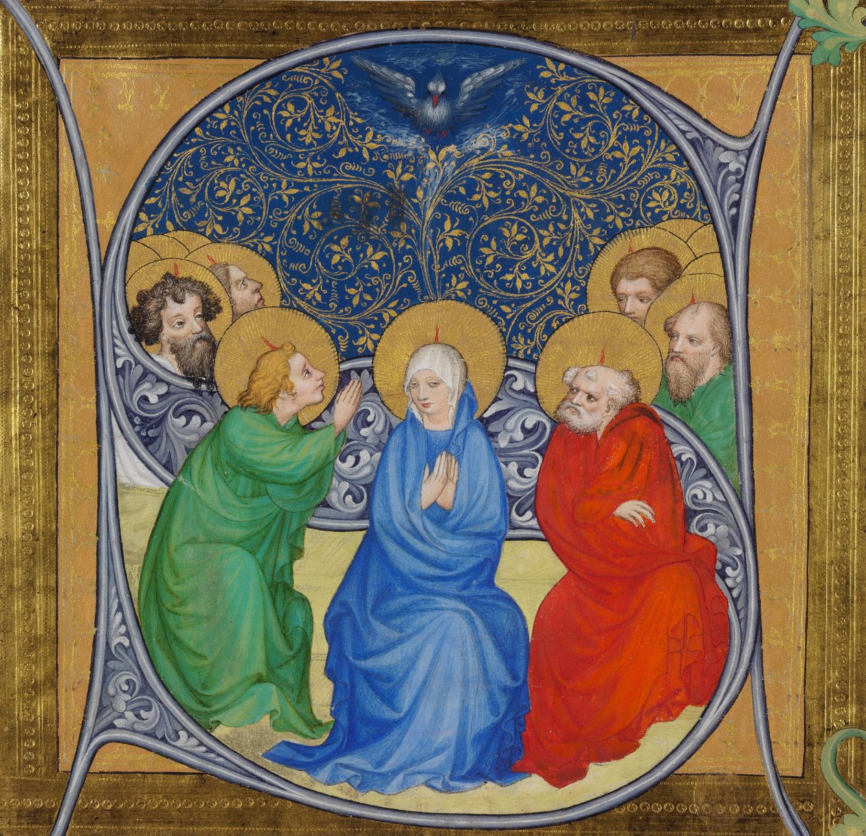 Nedstigningen av Den hellige ånd pinse, 1415 av Bohemian Master