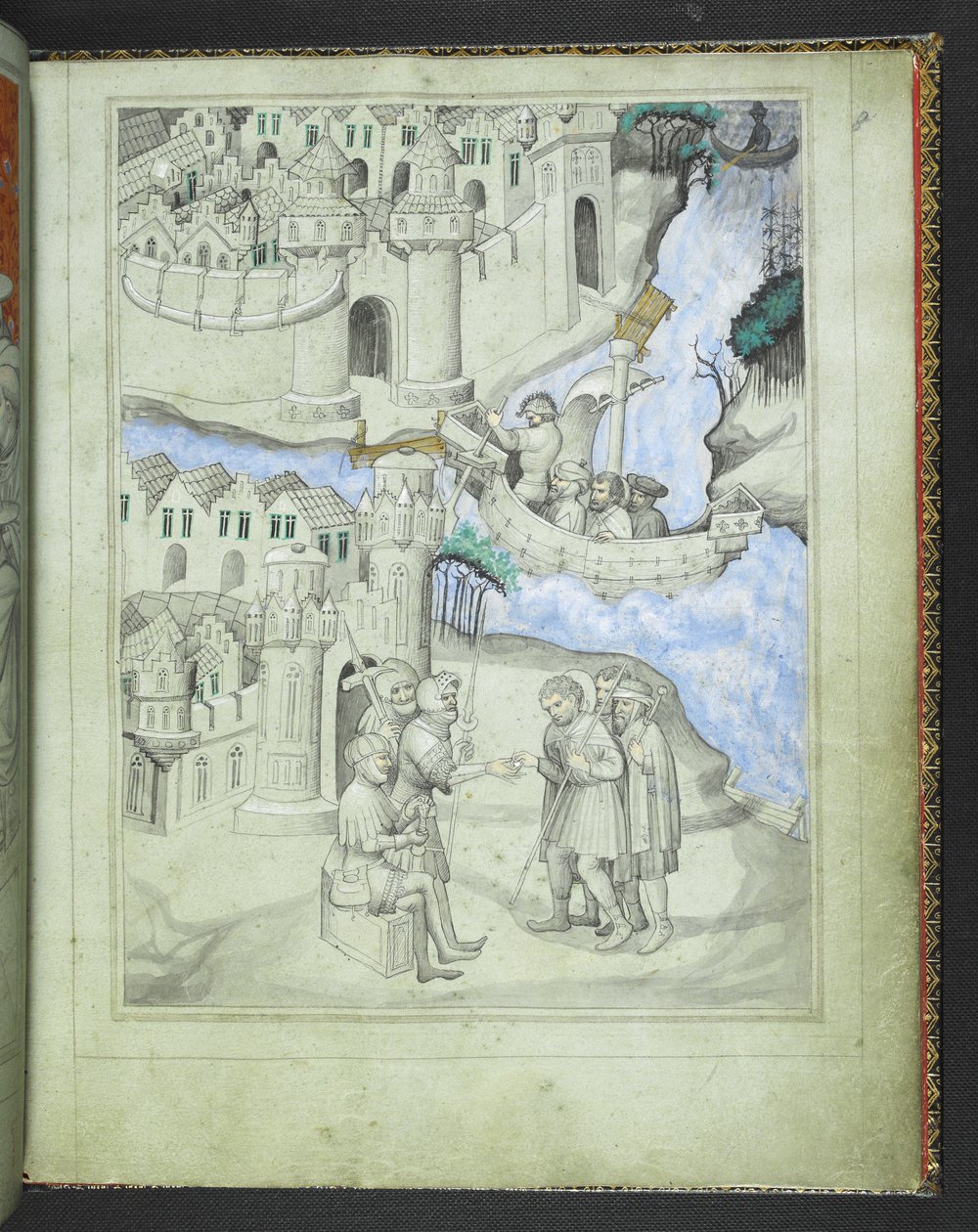 Legg til 24189 f.8 Pilegrimer som nærmer seg byportene, fra 