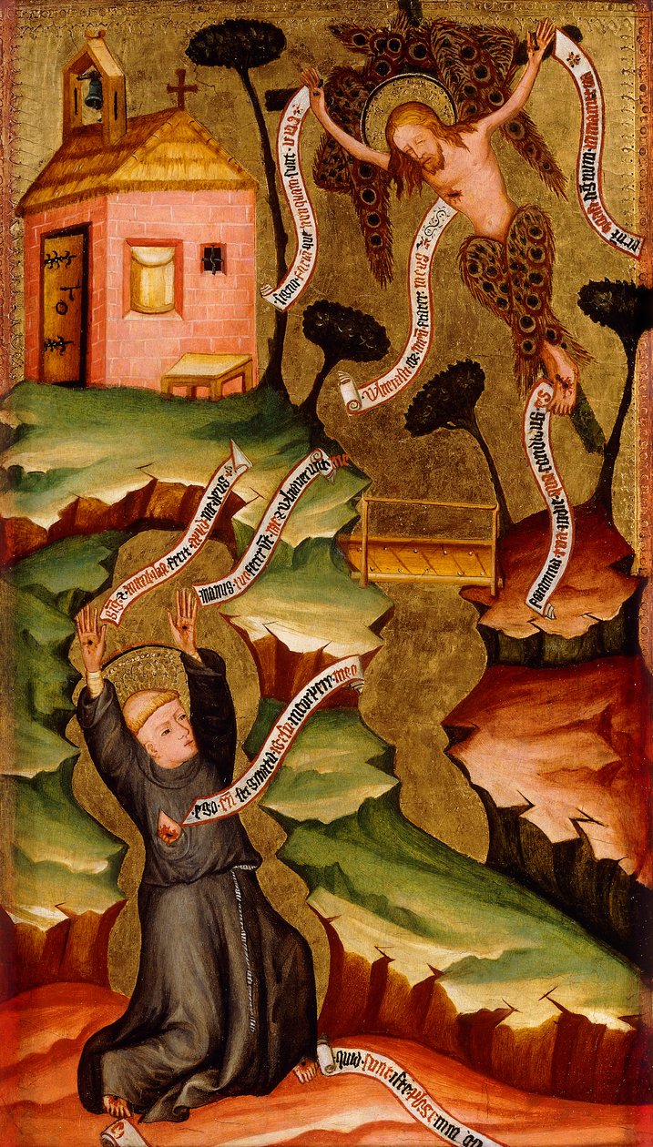 Saint Francis mottar Stigmata, ca. 1400 av Bohemian School