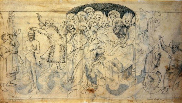 Scener fra The Lives of Christ and the Virgin, ca. 1400 (penn og blekk på pergament) av Bohemian School