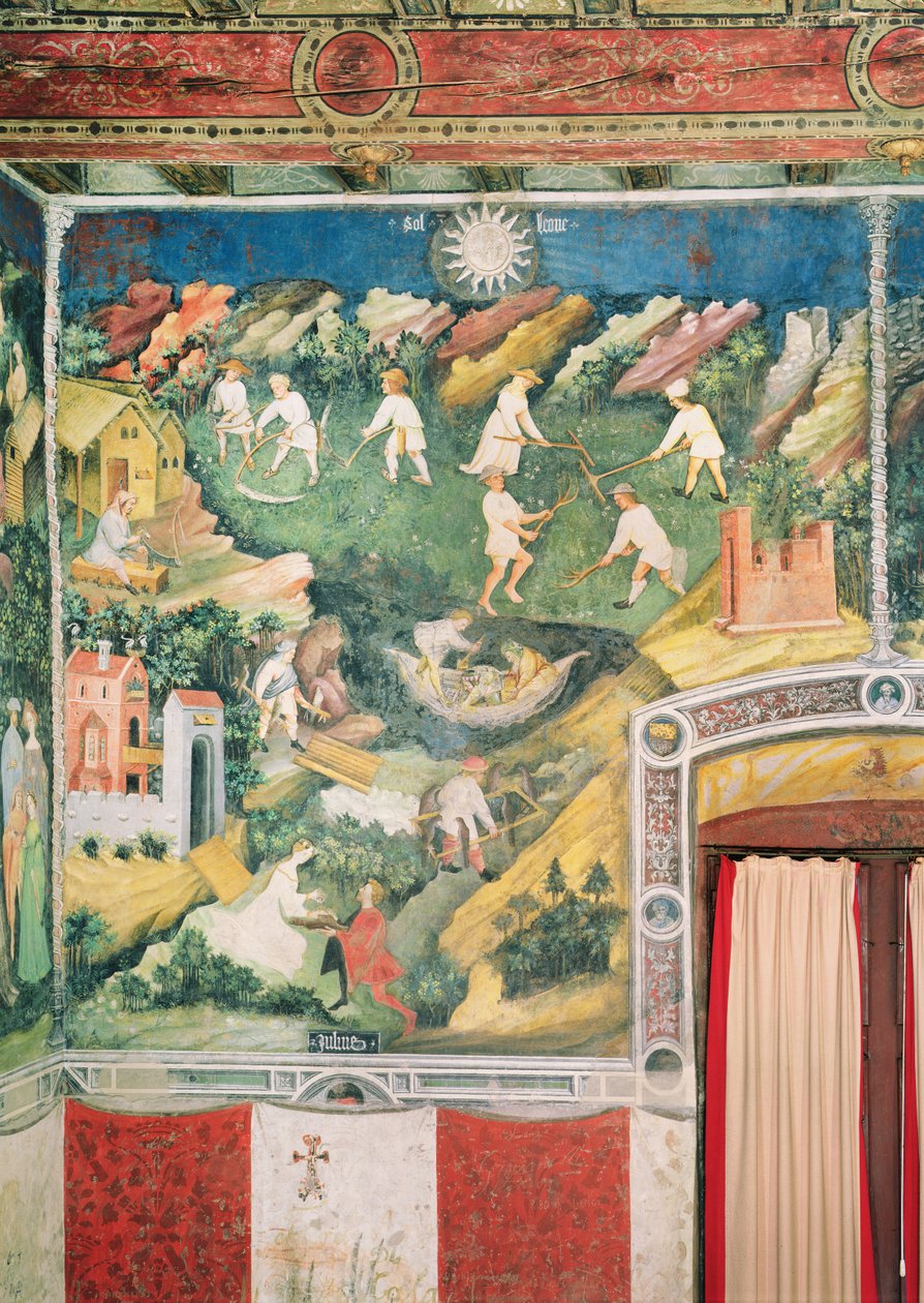 Juli måned, ca. 1400 av Bohemian School