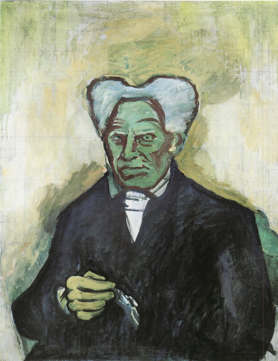 Portrett av Arthur Schopenhauer, 1908 av Bohumil Kubišta