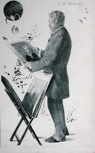 Edmond Huot de Goncourt (1822-96), omslagsillustrasjon fra 