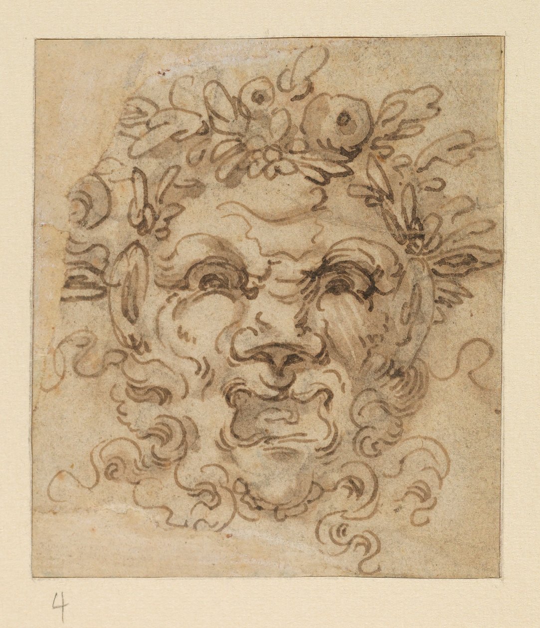 Grotesk maske, 1600-tallet av Bolognese School