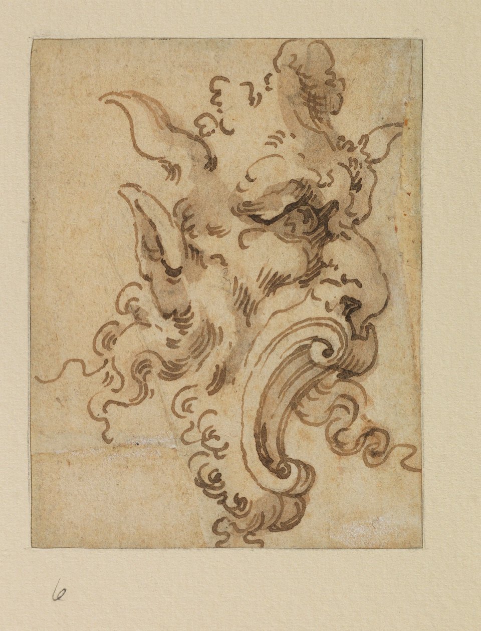Grotesk maske, 1600-tallet av Bolognese School