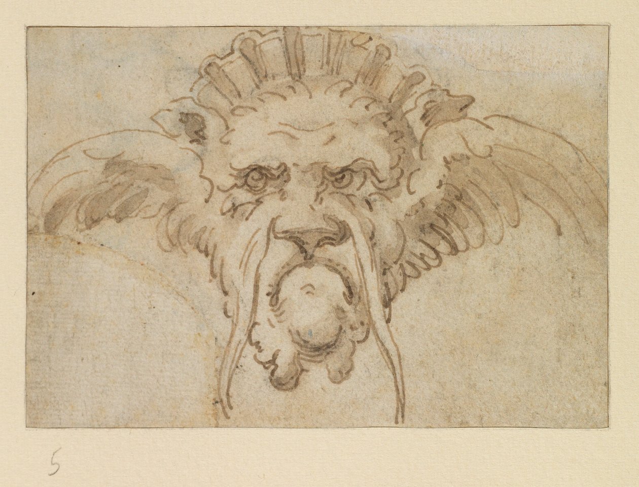 Grotesk maske, 1600-tallet av Bolognese School