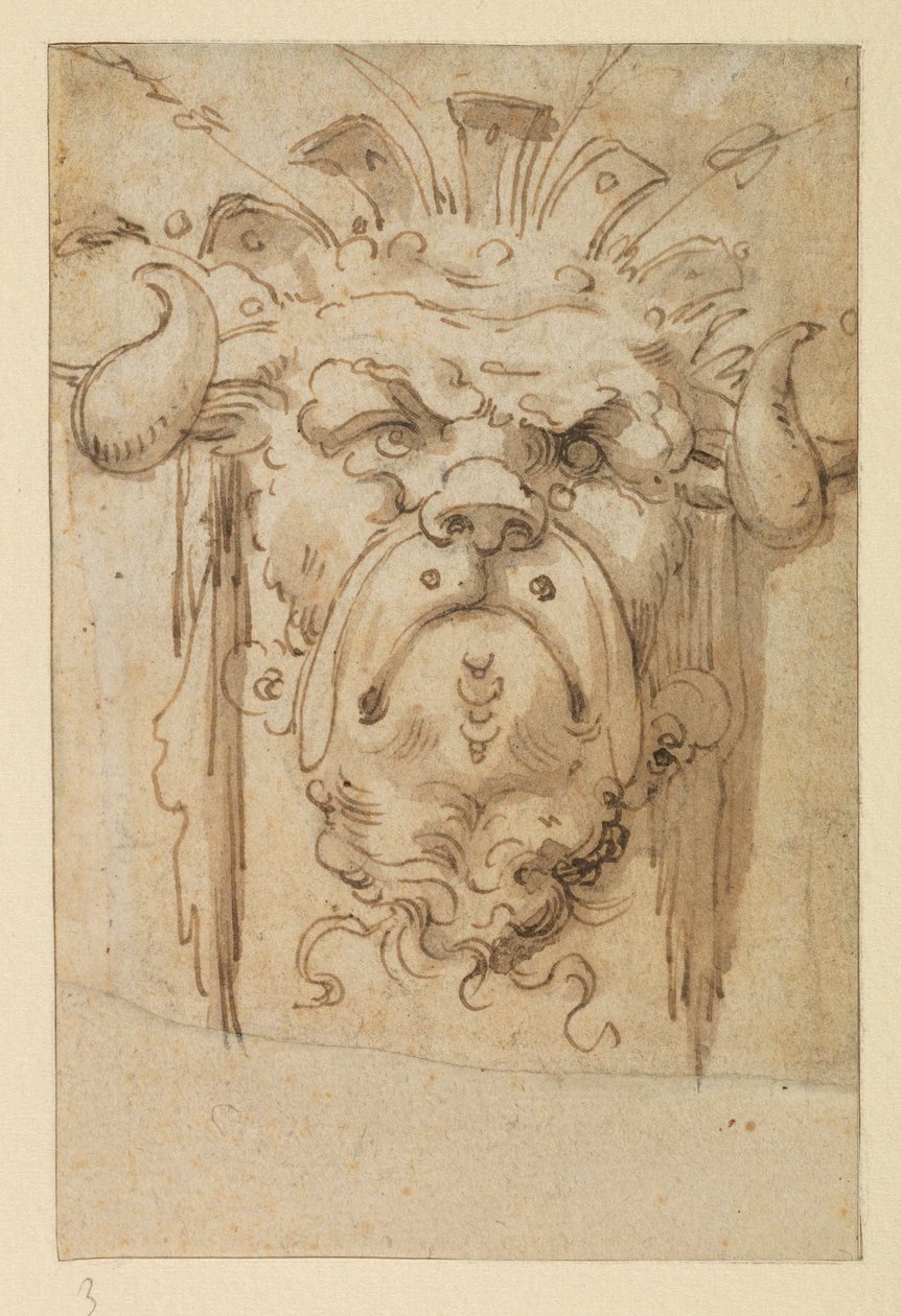 Grotesk maske, 1600-tallet av Bolognese School