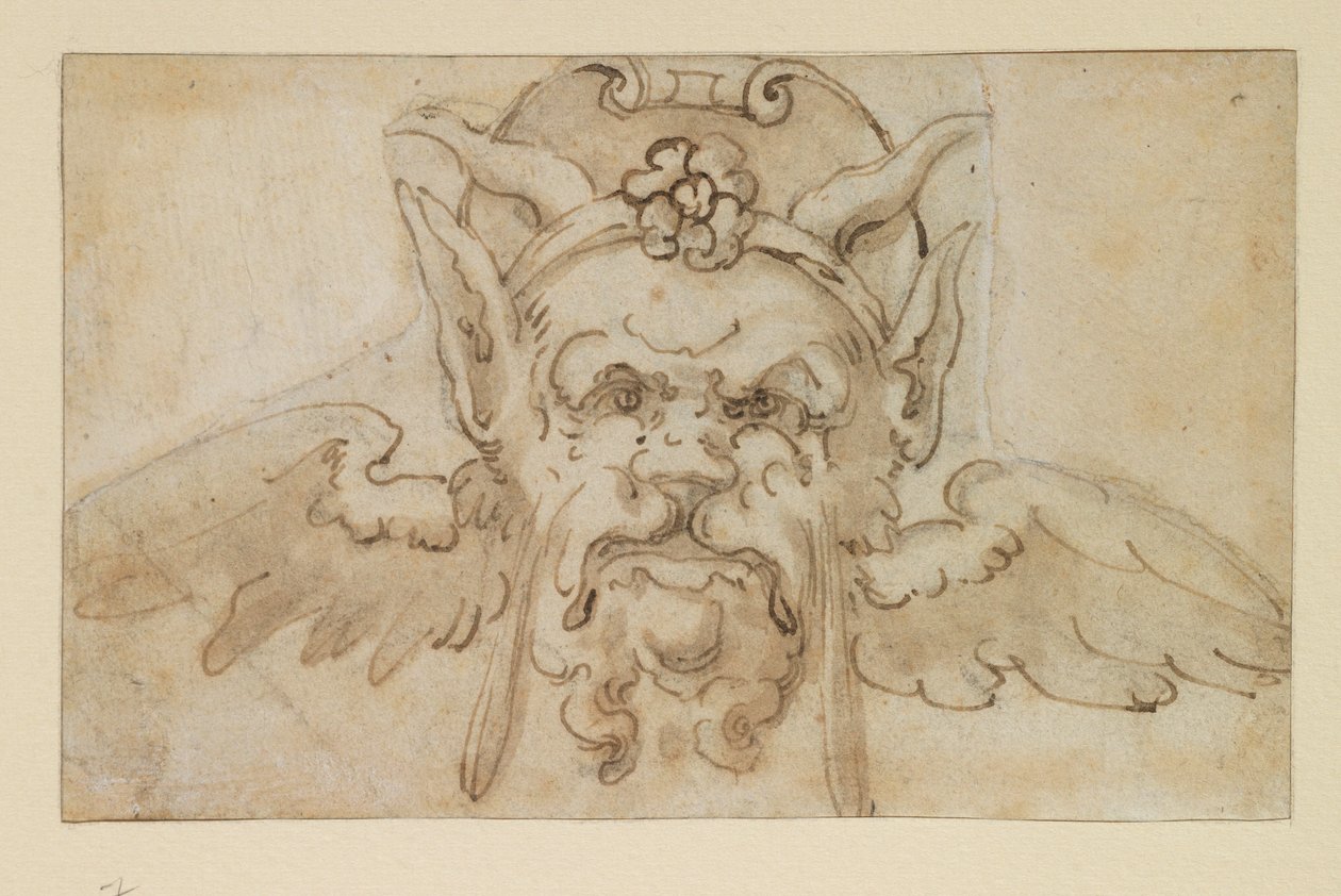 Grotesk maske, 1600-tallet av Bolognese School
