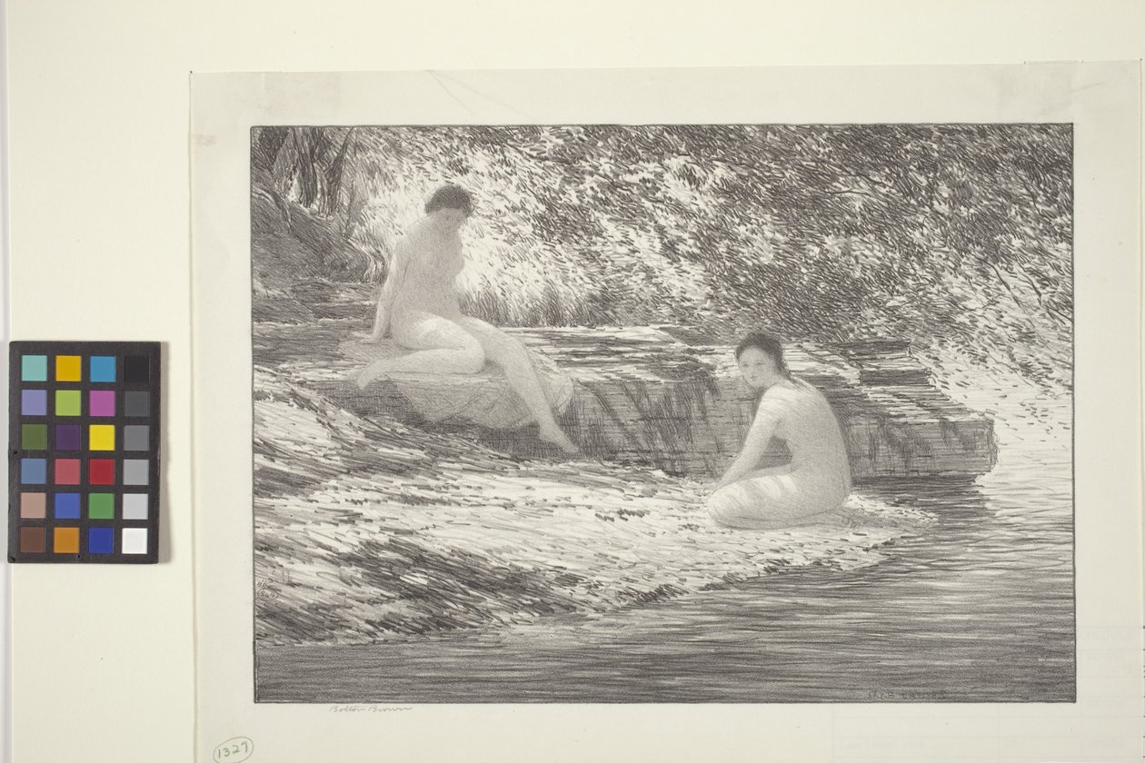 Lake Ladies (blekk på papir) av Bolton Coit Brown