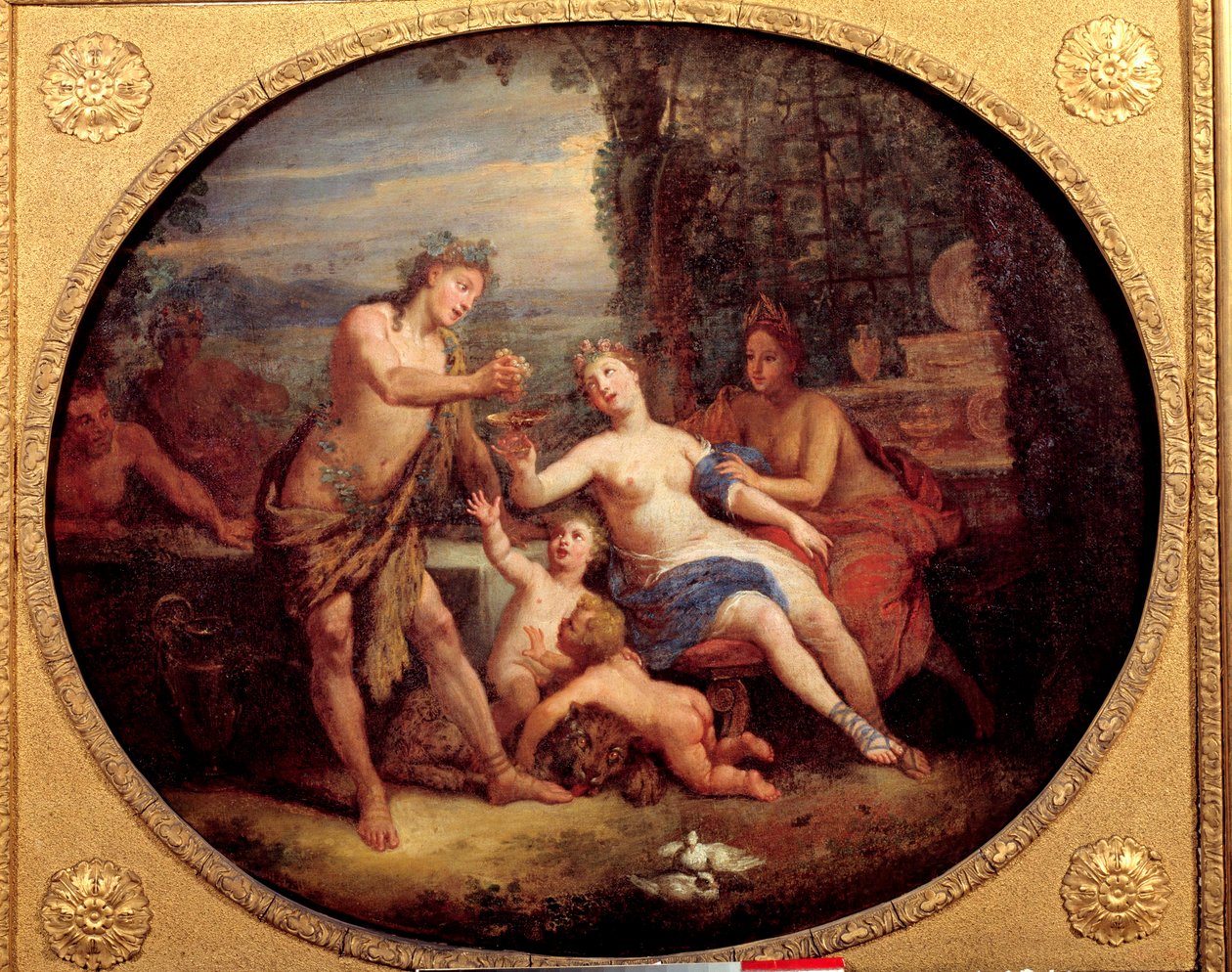 Representation of the deities Bacchus, Venus and Ceres Painting by Bon de Boullongne (1649-1717) 18th century Troyes, Museum of Fine Arts av Bon Boullogne