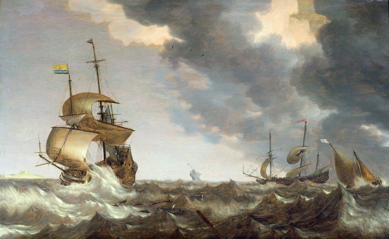 Storm til sjøs av Bonaventura Peeters