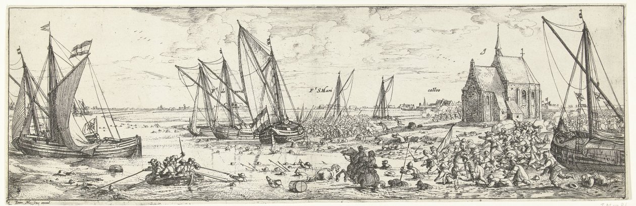 Mislykket angrep på Fort Kallo, 1638 av Bonaventura Peeters (I)