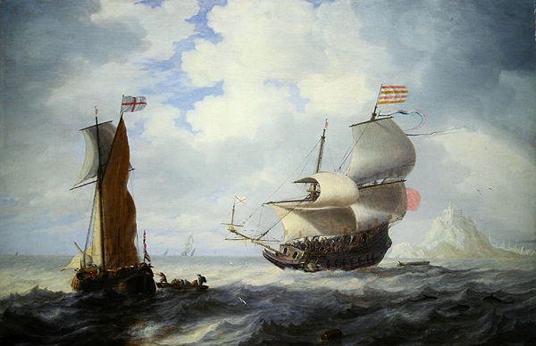 A Marine (olje på lerret) av Bonaventura Peeters
